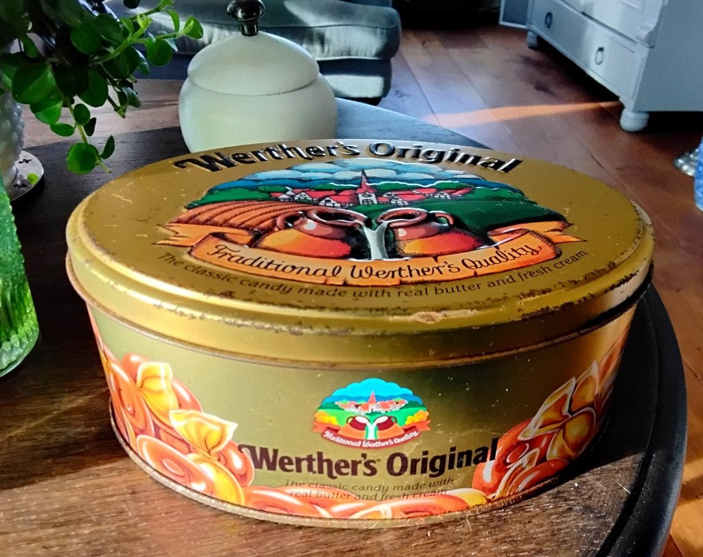 Vintage blik Werther's Original - Werther's Echte, Verzamelen, Ophalen of Verzenden, Gebruikt, Overige, Overige merken