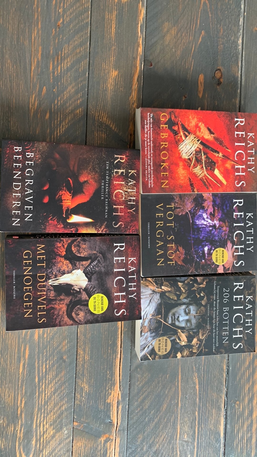 Kathy Reichs thrillers 5 voor 10 euro, Ophalen, Zo goed als nieuw