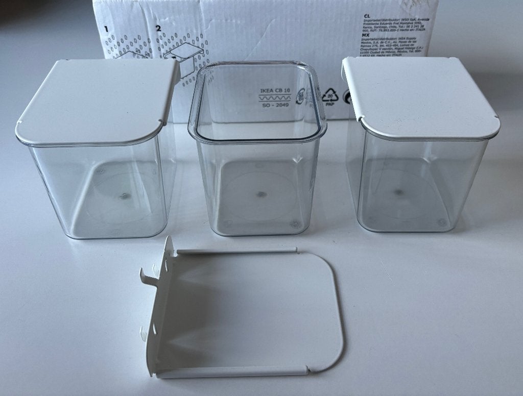 IKEA SKÅDIS Opbergbakjes / set van 3, Overige typen, IKEA, Nieuw, Ophalen of Verzenden