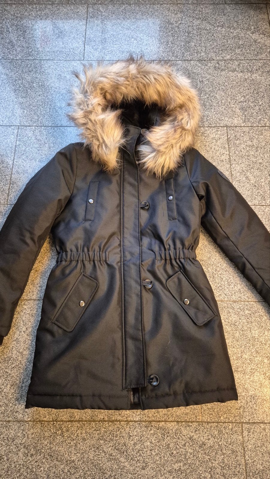 Only winterjas maat S, slechts eenmalig gedragen, Only, Zwart, Nieuw, Ophalen of Verzenden