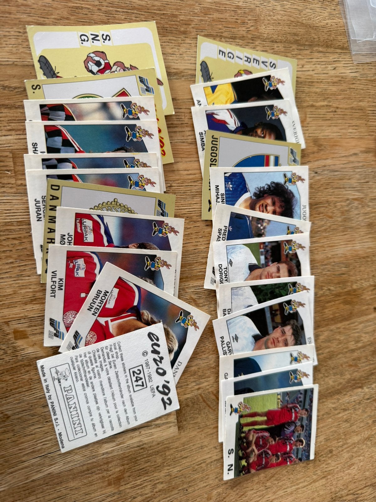 Panini Euro 1992, Verzamelen, Ophalen of Verzenden, Zo goed als nieuw, Buitenlandse clubs, Poster, Plaatje of Sticker