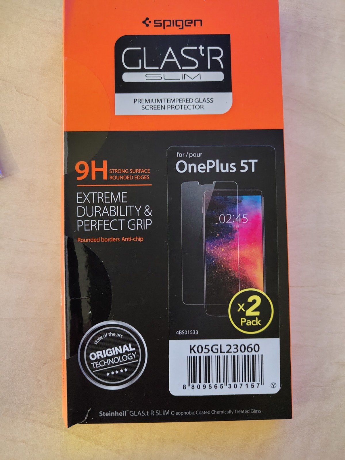Spigen Glas.tR Slim Screenprotector voor OnePlus 5T (1x), Ophalen of Verzenden, Nieuw, Bescherming