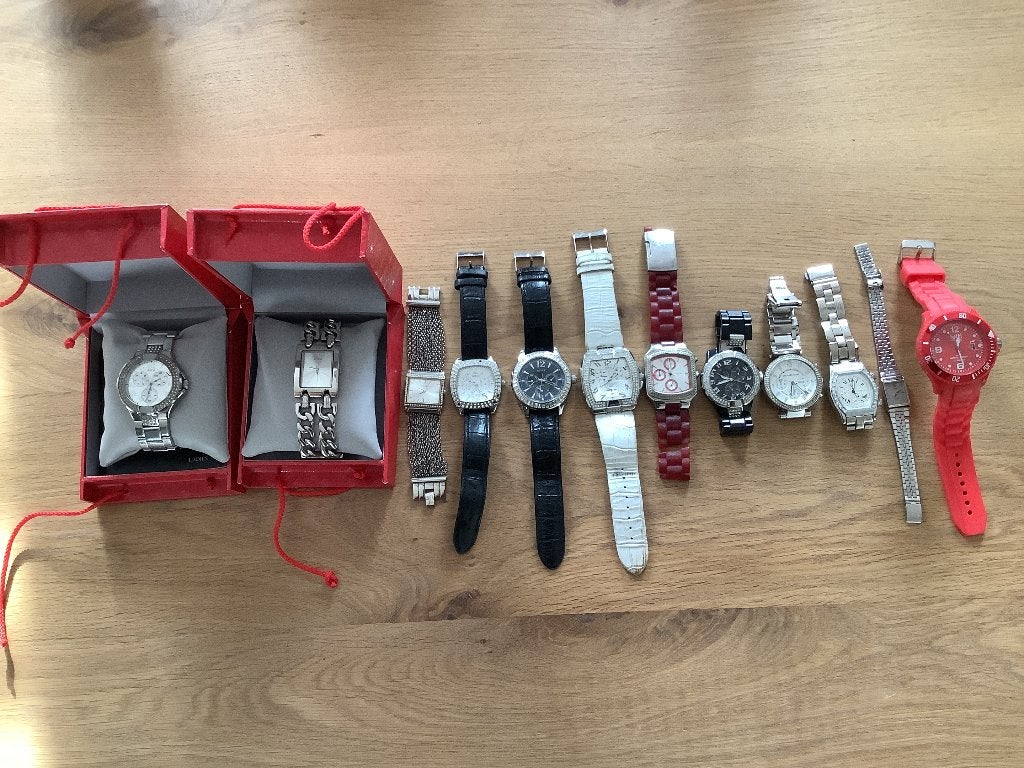 Dames horloges Guess, Sieraden, Tassen en Uiterlijk, Staal, Gebruikt, Staal, Guess
