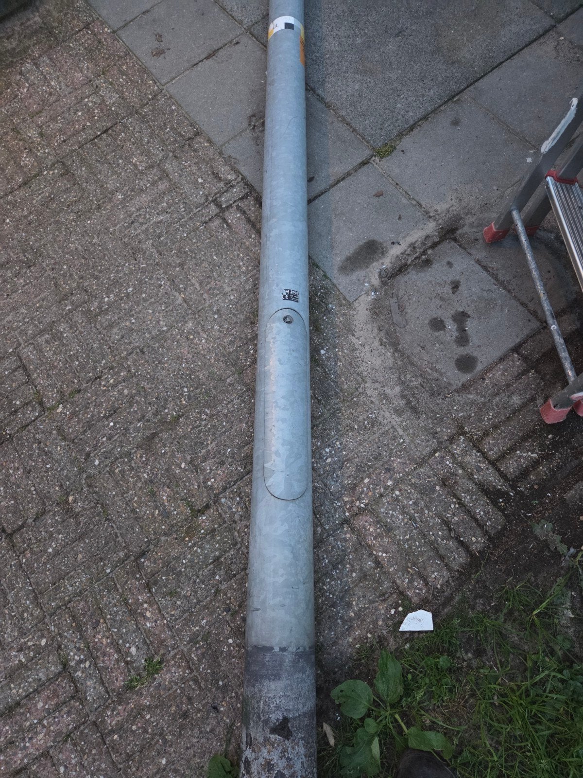 Stalen lichtmast 5 meter, Doe-het-zelf en Verbouw, Metalen, Ophalen