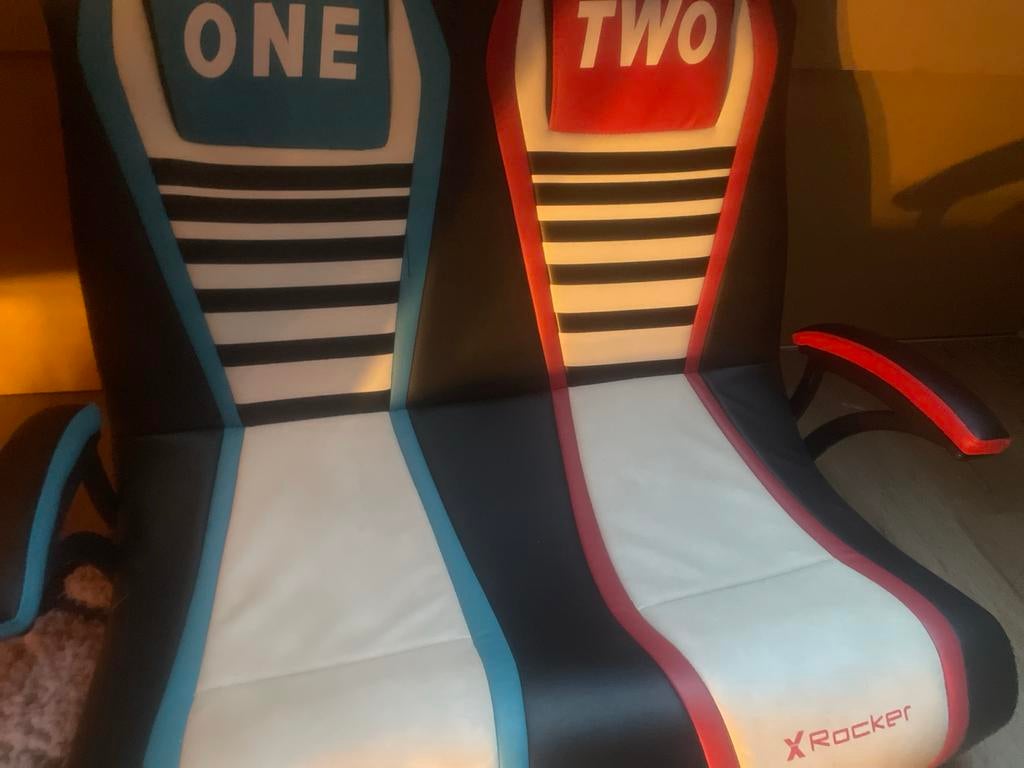 Set van 2 X-Rocker gaming stoelen - Blauw & Rood, Ophalen of Verzenden, Gebruikt
