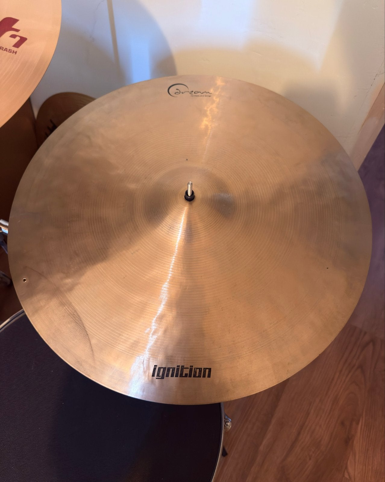Dream Ignition 20" Ride met Jazz Shizzle gaatje, Muziek en Instrumenten, Ophalen of Verzenden, Gebruikt