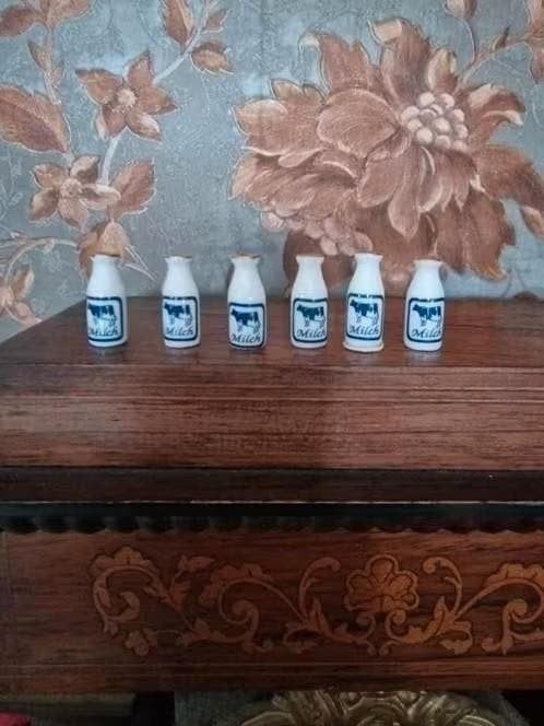 Reutter Miniaturen 6 Melkflesjes - Poppenhuis Accessoire, Ophalen of Verzenden, Nieuw