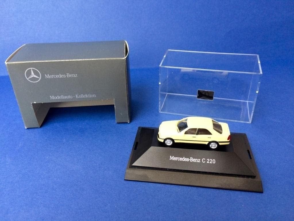herpa B66005616 Mercedes Benz C 220 - vanille geel 1/87, Hobby en Vrije tijd, Verzenden, Zo goed als nieuw, Auto, Herpa