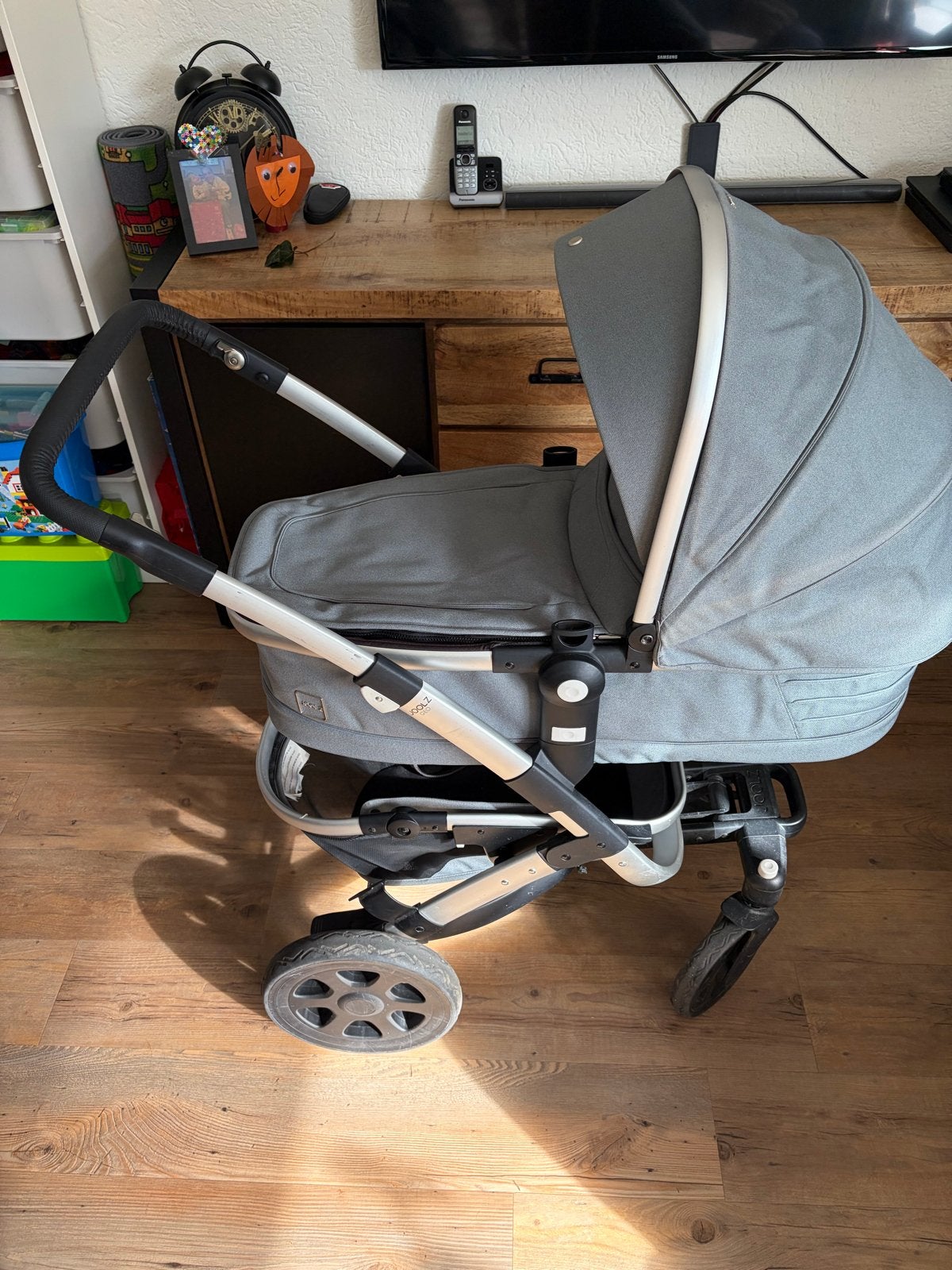Joolz Geo 2 Gentle Blue met complete accessoires set, Gebruikt, Met reiswieg, Ophalen, Kinderwagen