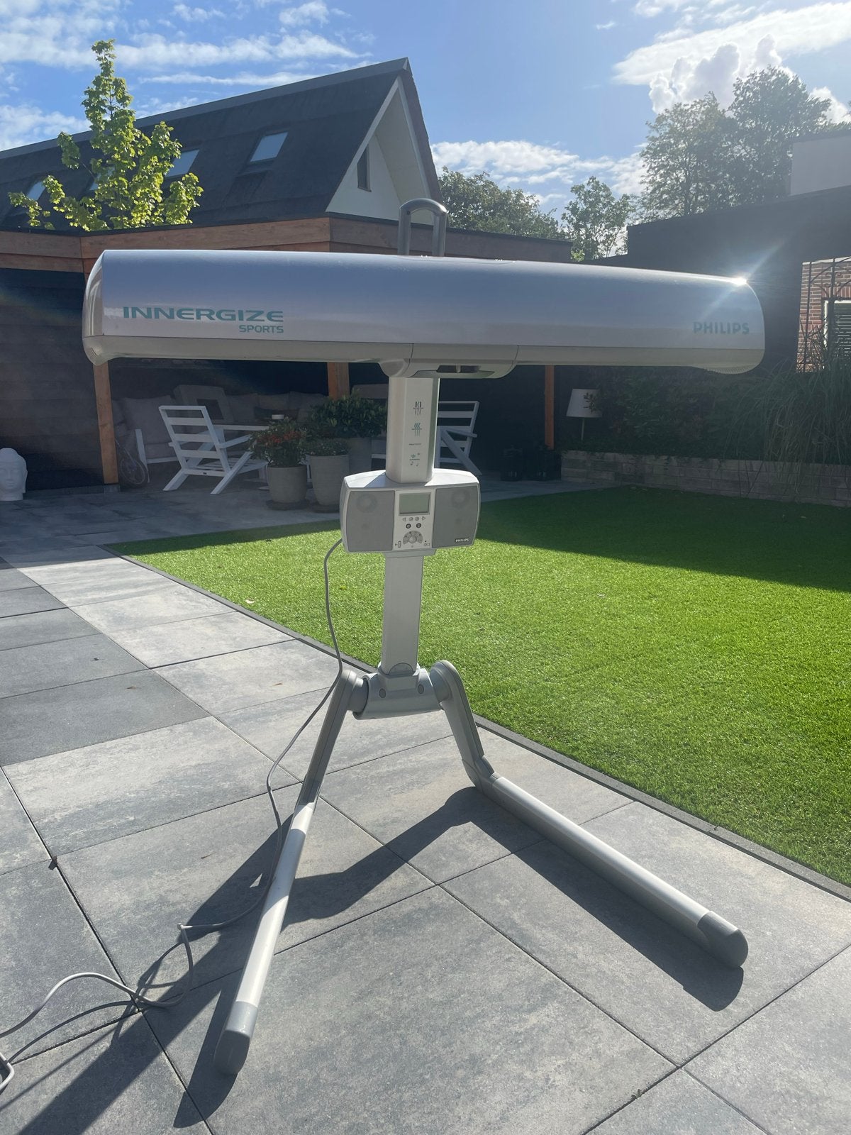 Philips Innergize Mobiele Zonnebank met Infrarood, Witgoed en Apparatuur, Ophalen, Zo goed als nieuw, Zonnebank enkelzijdig, Minder dan 10 lampen