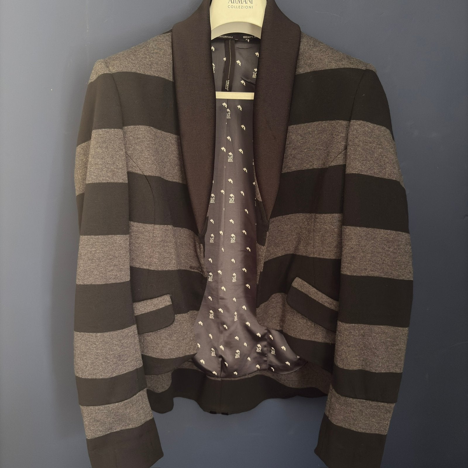 10 days dames colbert grijs/zwart maat 2, Verzenden, Zwart, Maat 42/44 (L), Jasje