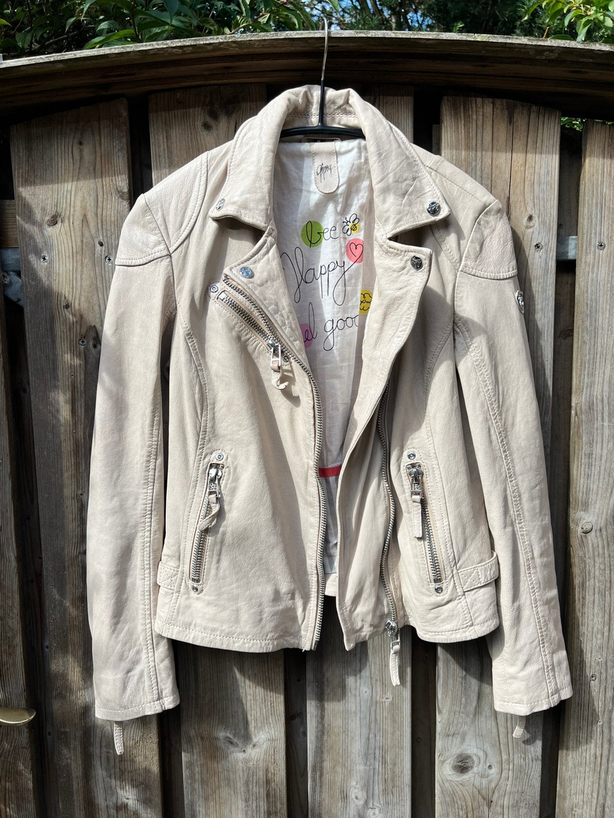Lederen jas, nieuw, Kleding | Dames, Ophalen, Zo goed als nieuw, Zwart