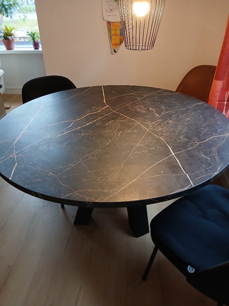 Eettafel rond, Ophalen, Rond, Zo goed als nieuw, Overige houtsoorten