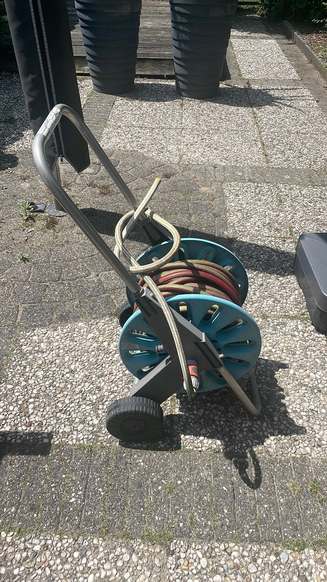 Tuinslang met karretje, Ophalen, Gebruikt, Tuinslang