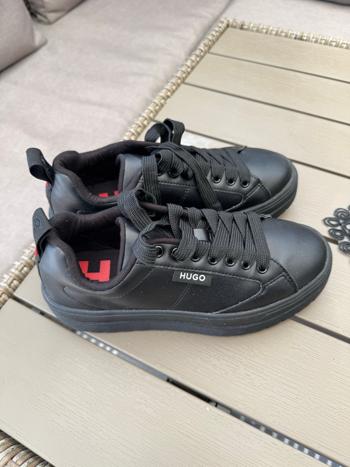 Hugo zwarte sneakers - Maat 37, Ophalen, Zo goed als nieuw, Zwart, Sneakers of Gympen