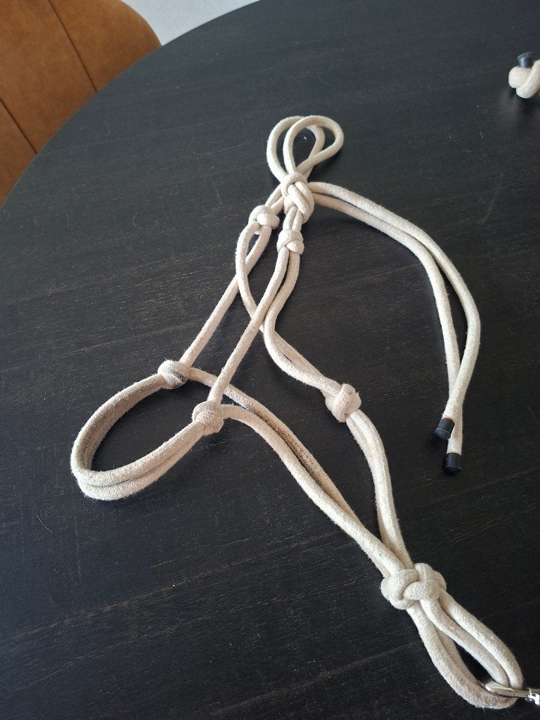 Touwhalster met halstertouw, Gebruikt, Overige disciplines, Wit, Ophalen of Verzenden