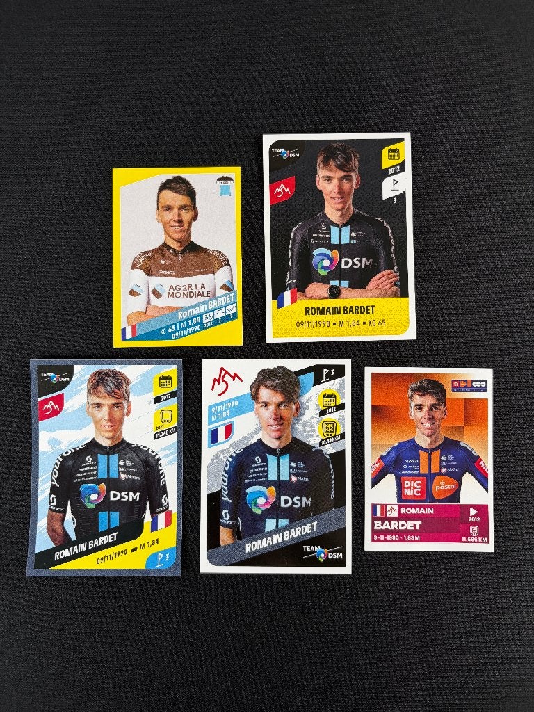 5x Romain Bardet Panini Tour de France Giro d'Italia, Verzenden, Nieuw, Buitenlandse clubs, Poster, Plaatje of Sticker