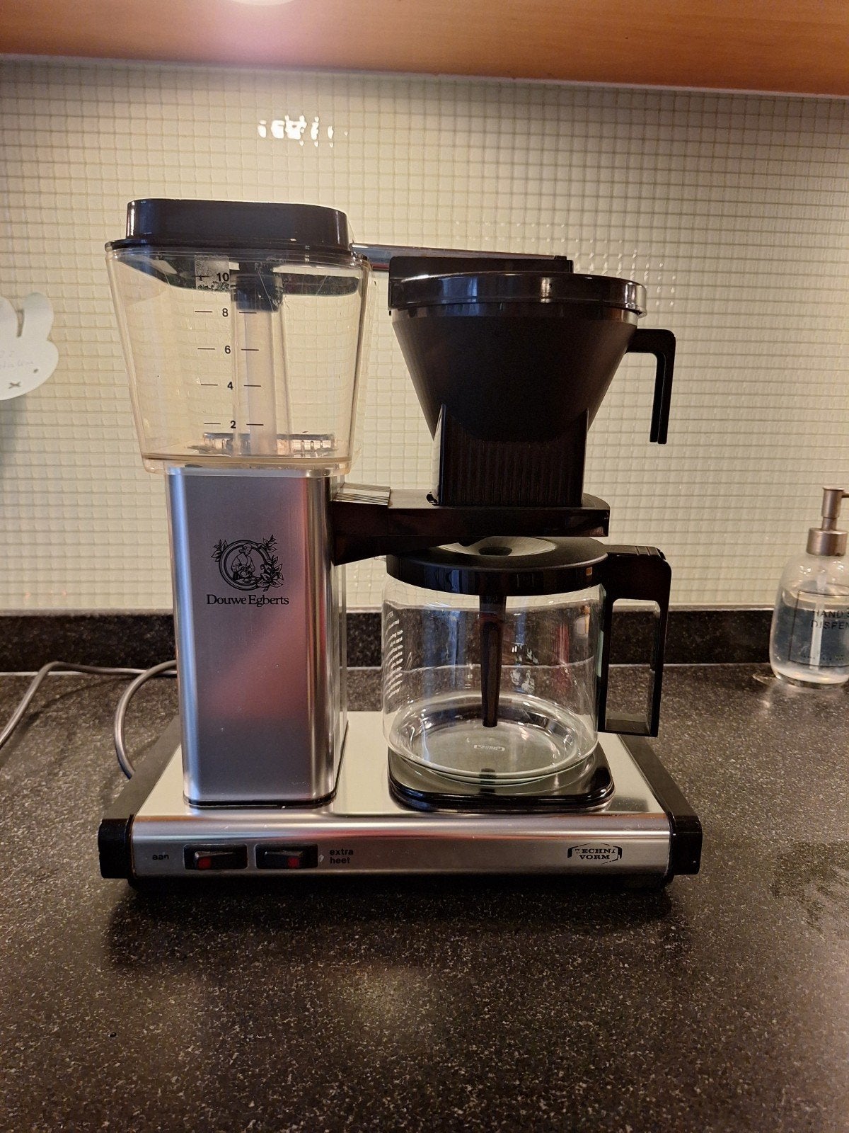 Douwe Egberts Technivorm Moccamaster Type 741 C, 10 kopjes of meer, Koffiemachine, Gemalen koffie, Ophalen of Verzenden