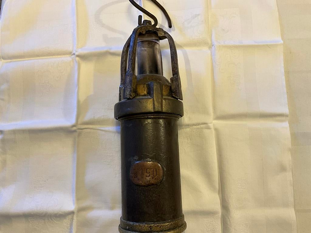 Antieke mijnlamp uit 1900 - Authentiek verzamelobject, Ophalen of Verzenden