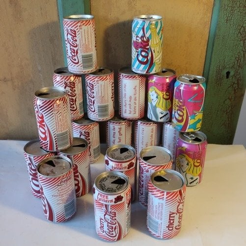 Cherry Coke Coca Cola blikken divers PARTIJ PRIJS, Verzamelen, Ophalen of Verzenden, Gebruikt, Verpakking