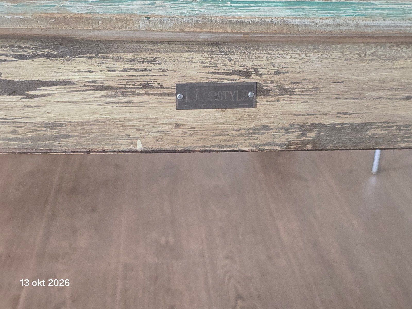 Unieke eettafel van gerecycled hout - LIFESTYLE, Ophalen, Industrieel, Vintage, Boho, 50 tot 100 cm, Zo goed als nieuw
