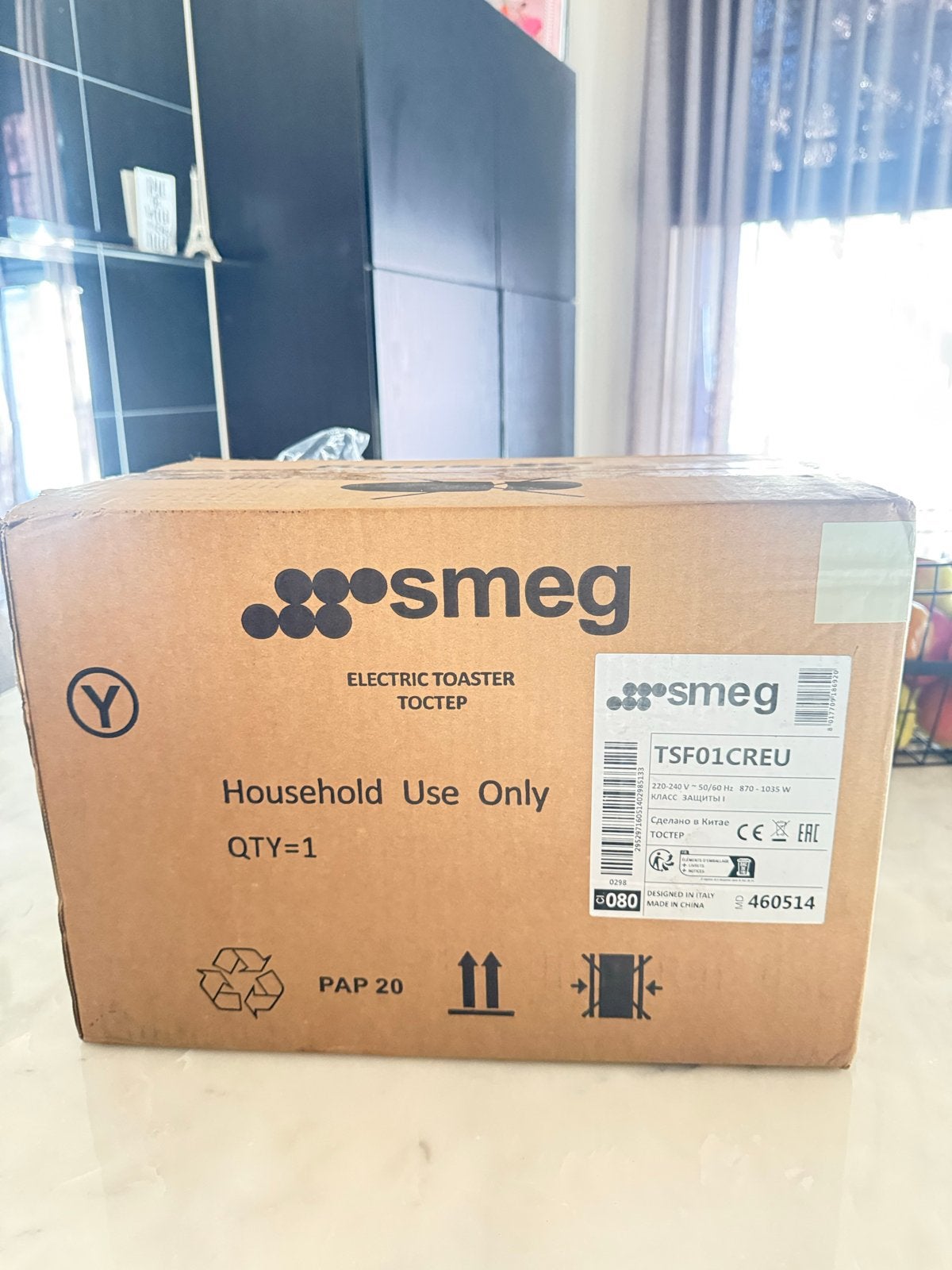 Smeg TSF01CREU Broodrooster - Crème, Ophalen of Verzenden, Nieuw