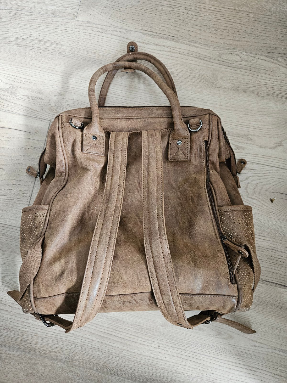 Luiertas Little Company, Kinderen en Baby's, Bruin, Ophalen of Verzenden, Zo goed als nieuw, Extra vakken
