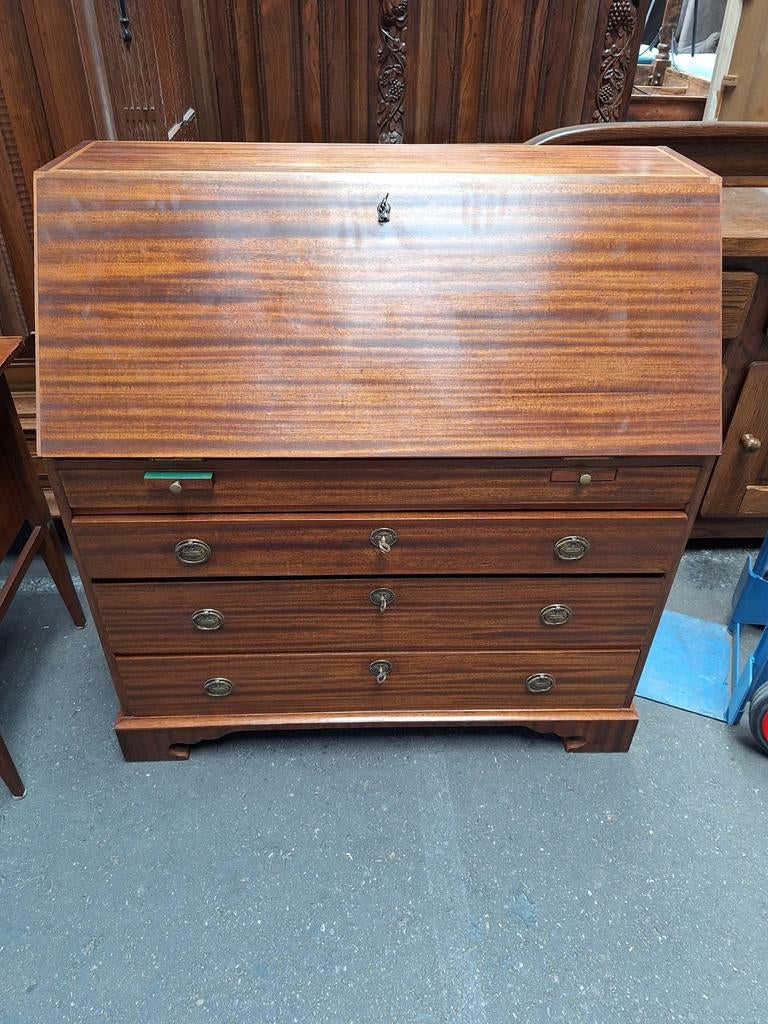 Vintage Mahonie Secretaire met Lades, Antiek en Kunst, Antiek | Meubels | Kasten, Ophalen