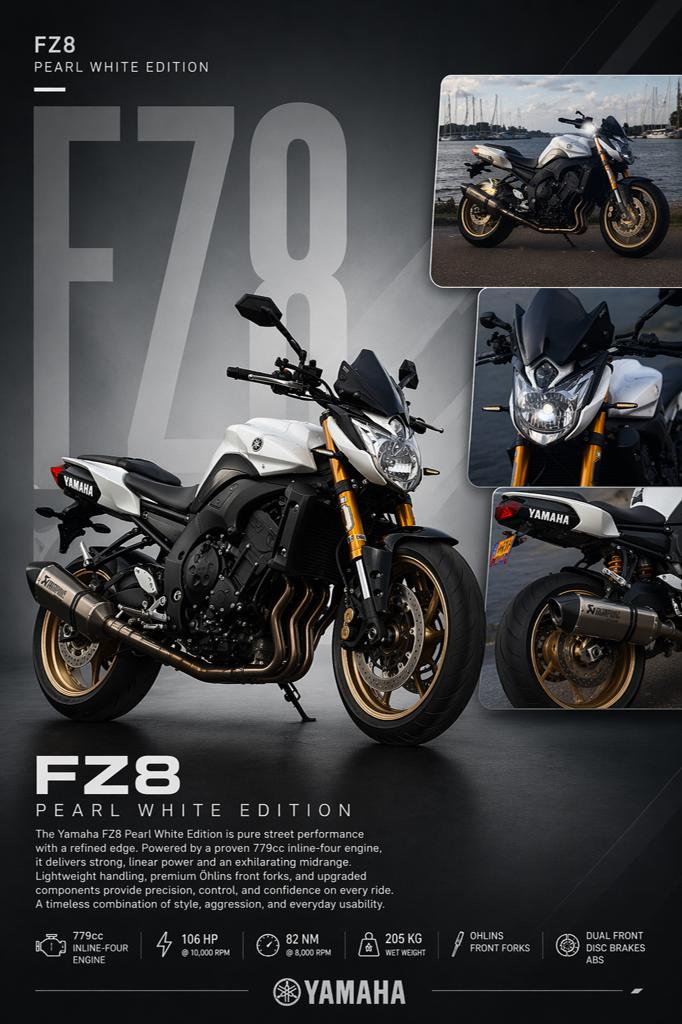 YAHAMA FZ8 | ÖHLINS VEER | AKRAPOVIC | 24.XXX KM, Sportuitlaat, Occasion, 4 cilinders, Motorrijbewijs A