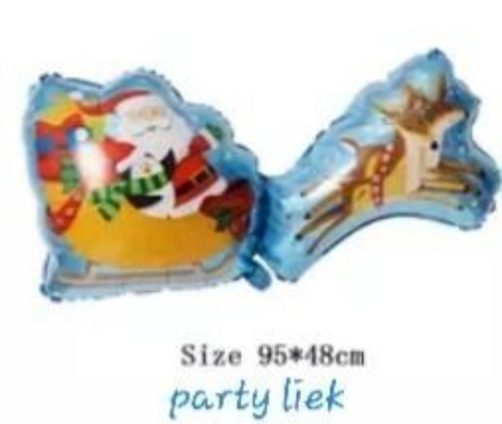 Kerst folieballon en confetti ballonnen nr K610, Ophalen of Verzenden, Nieuw, Versiering, Kerst of Sinterklaas