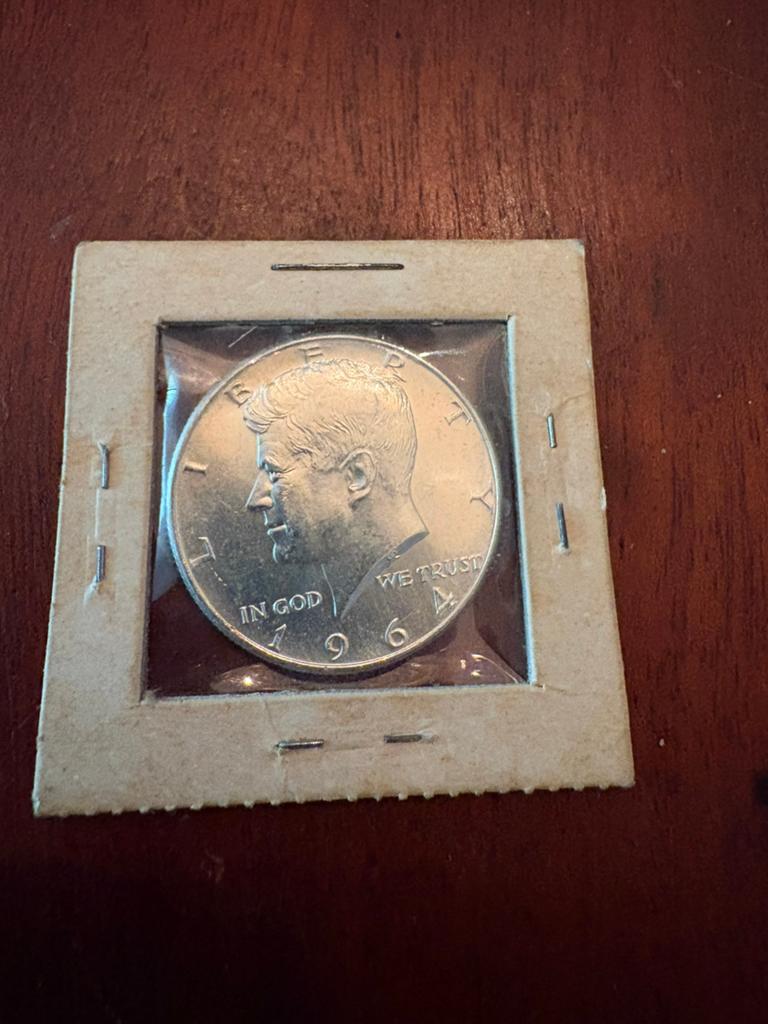 Zilveren half dollar 1964 als nieuw, Postzegels en Munten, Munten | Amerika, Ophalen of Verzenden, Noord-Amerika