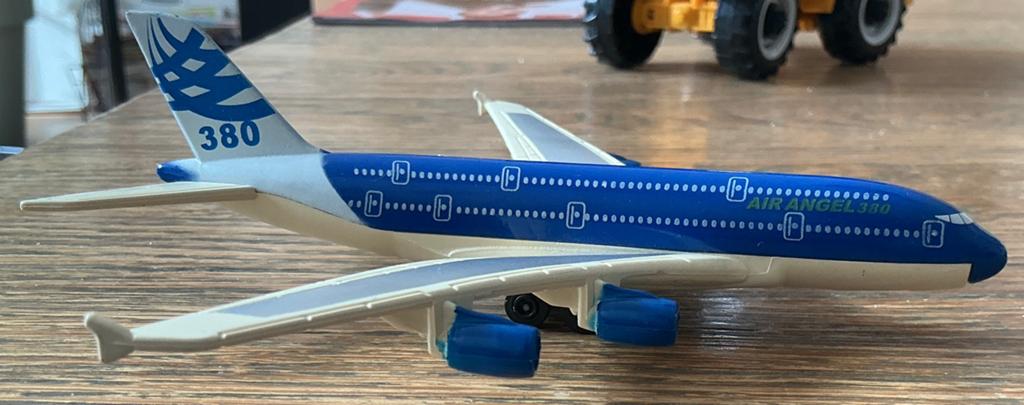 Super Jumbo jet vliegtuig Airbus A380 14 cm lengte, Ophalen of Verzenden, Gebruikt, Groter dan 1:72, Overige merken