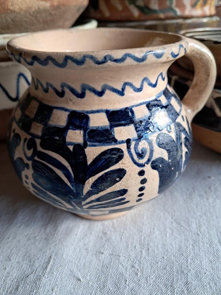 Volkskunst; antiek Roemeens handgemaakt kannetje, Korond., Antiek en Kunst, Ophalen of Verzenden