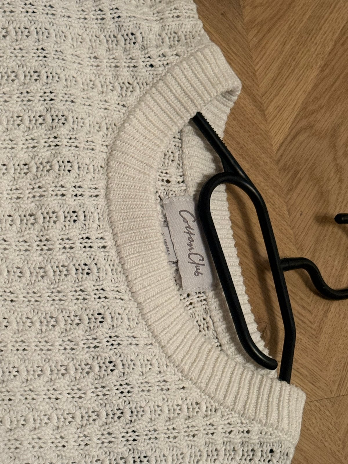 Witte gebreide trui van Cotton Club, maat S, Ophalen of Verzenden, Zo goed als nieuw, Maat 36 (S), Wit