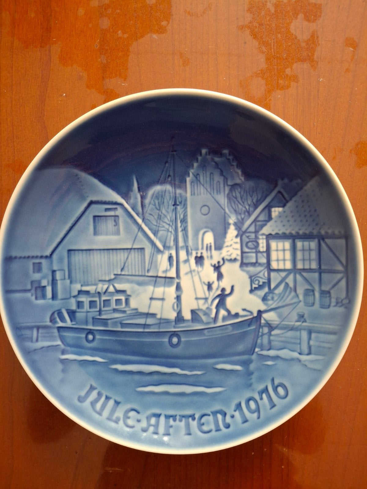 Kerstbord 1976 B&G Copenhagen porcelain, Ophalen of Verzenden