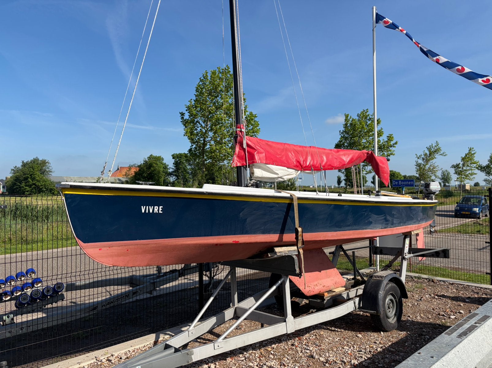 Polyvalk / valk zeilboot, Watersport en Boten, Polyvalk, Ophalen, Gebruikt, Polyester