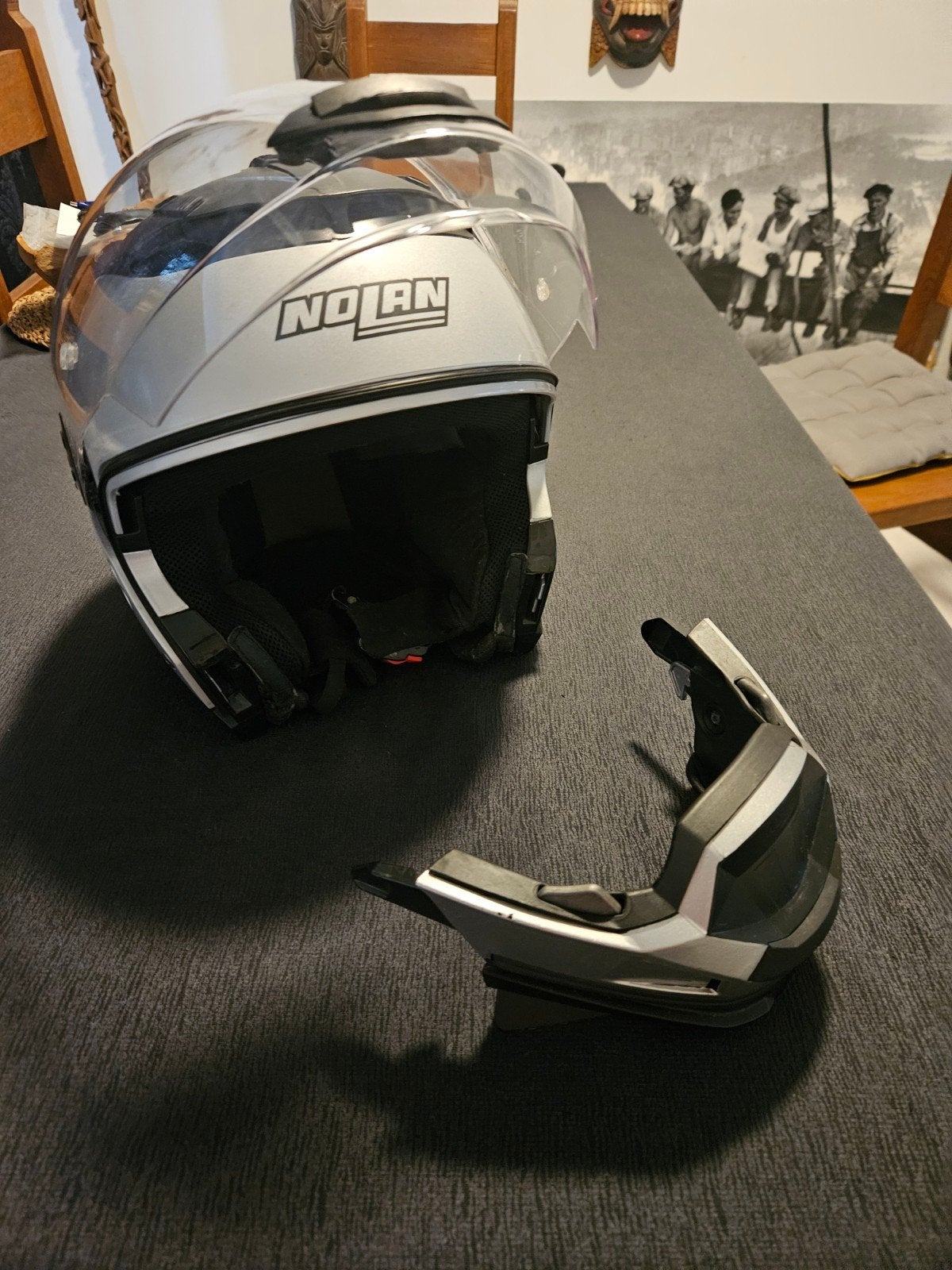 Moterhelm Nolan n44 evo classic Maat L . Met zonnenscherm., Ophalen of Verzenden, Tweedehands, Nolan