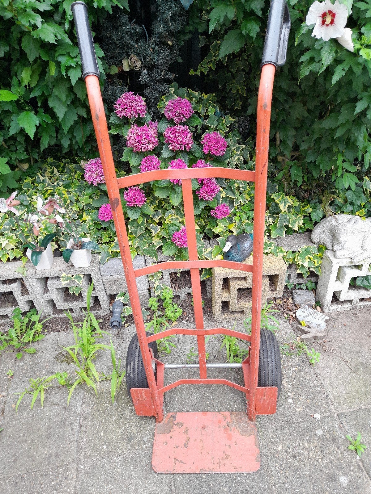 Steek.wagen.op.luchtbanden, Doe-het-zelf en Verbouw, Transportwagens, 60 tot 80 liter, Ophalen, Steekwagen