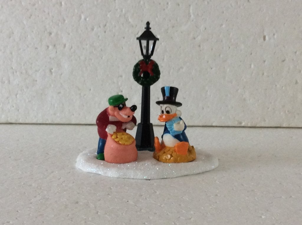Disney Dagobert Duck - beeldje - kerstdorp, Verzamelen, Disney, Ophalen of Verzenden, Donald Duck, Zo goed als nieuw, Beeldje of Figuurtje