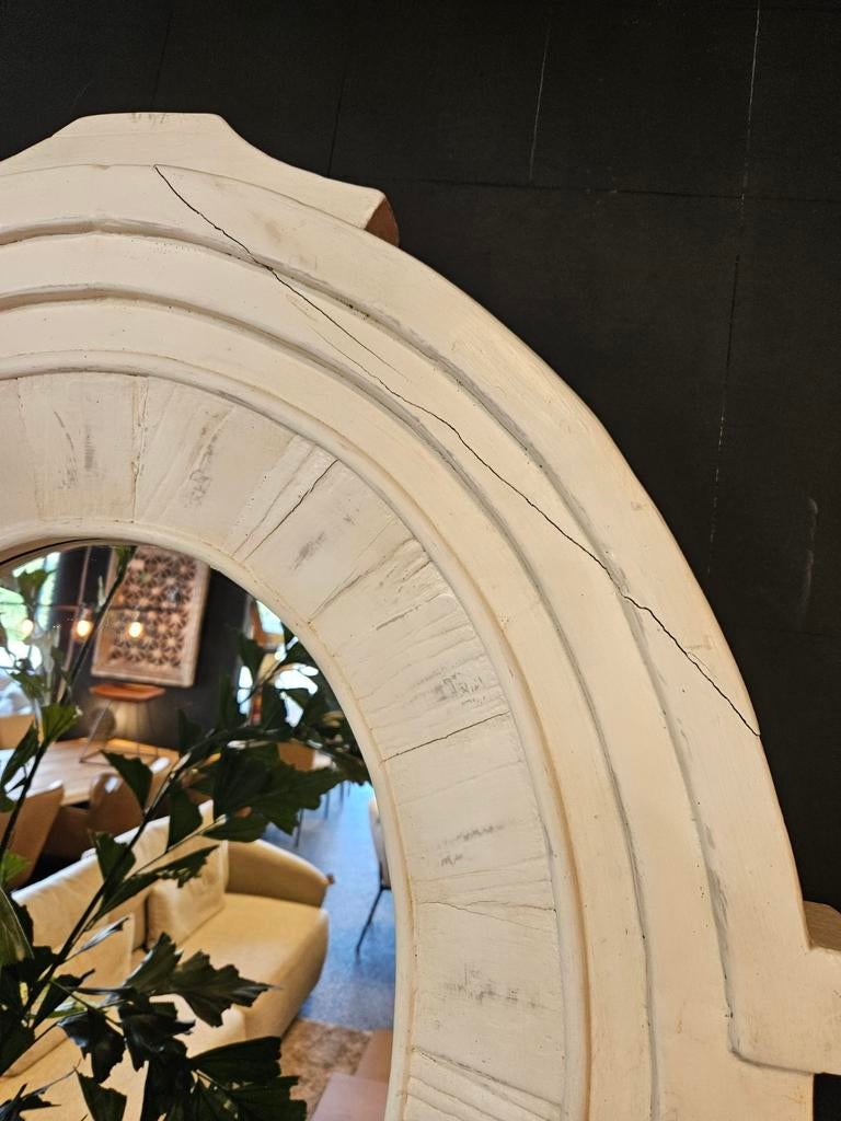 Spiegel wit dikke houten lijst opruiming, Huis en Inrichting, Woonaccessoires | Spiegels, Ophalen of Verzenden, Nieuw, Rechthoekig