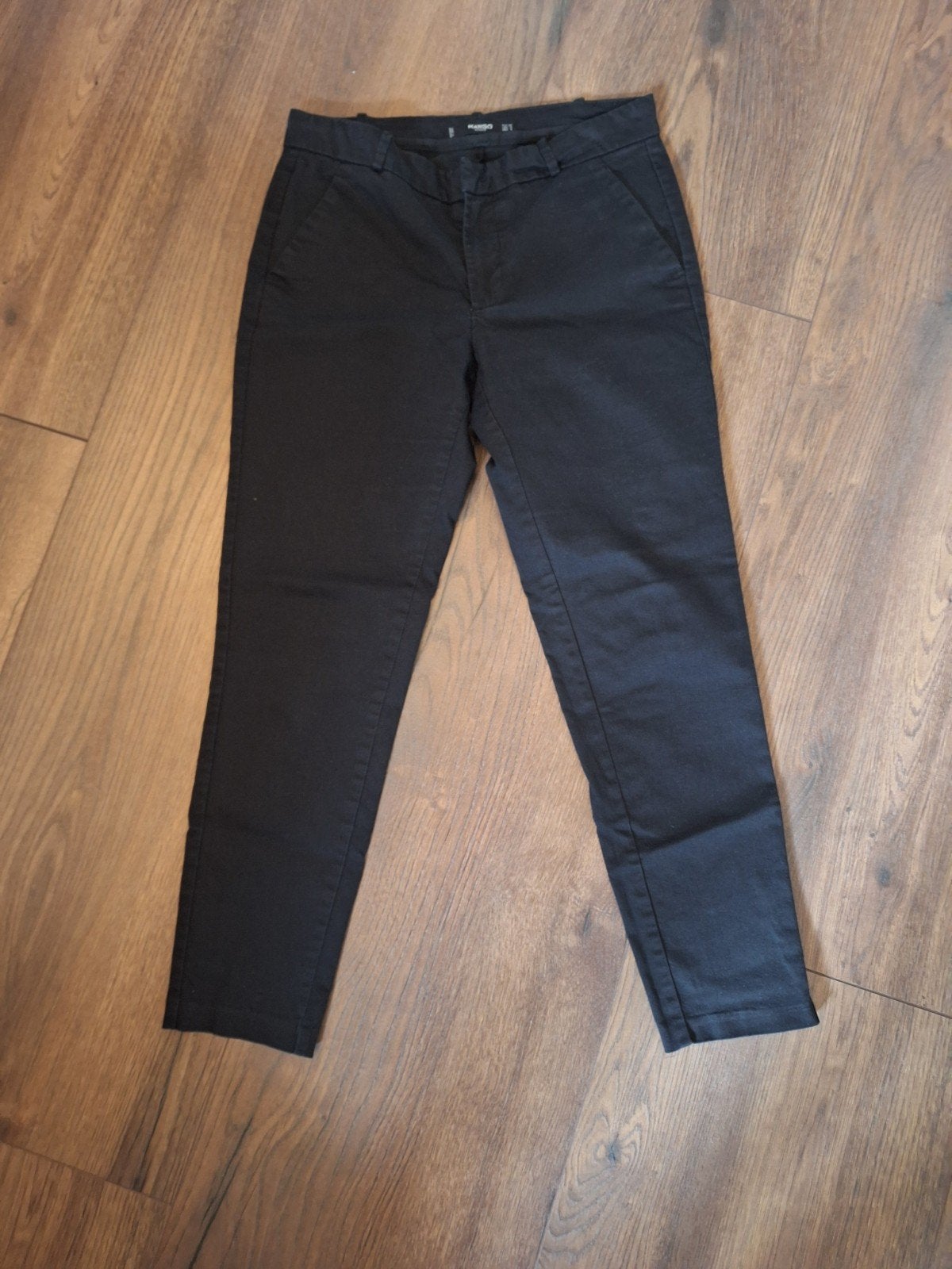 Mango Chino Dames Maat 38 Enkellengte Zwart, Maat 38/40 (M), Mango, Kort, Zwart