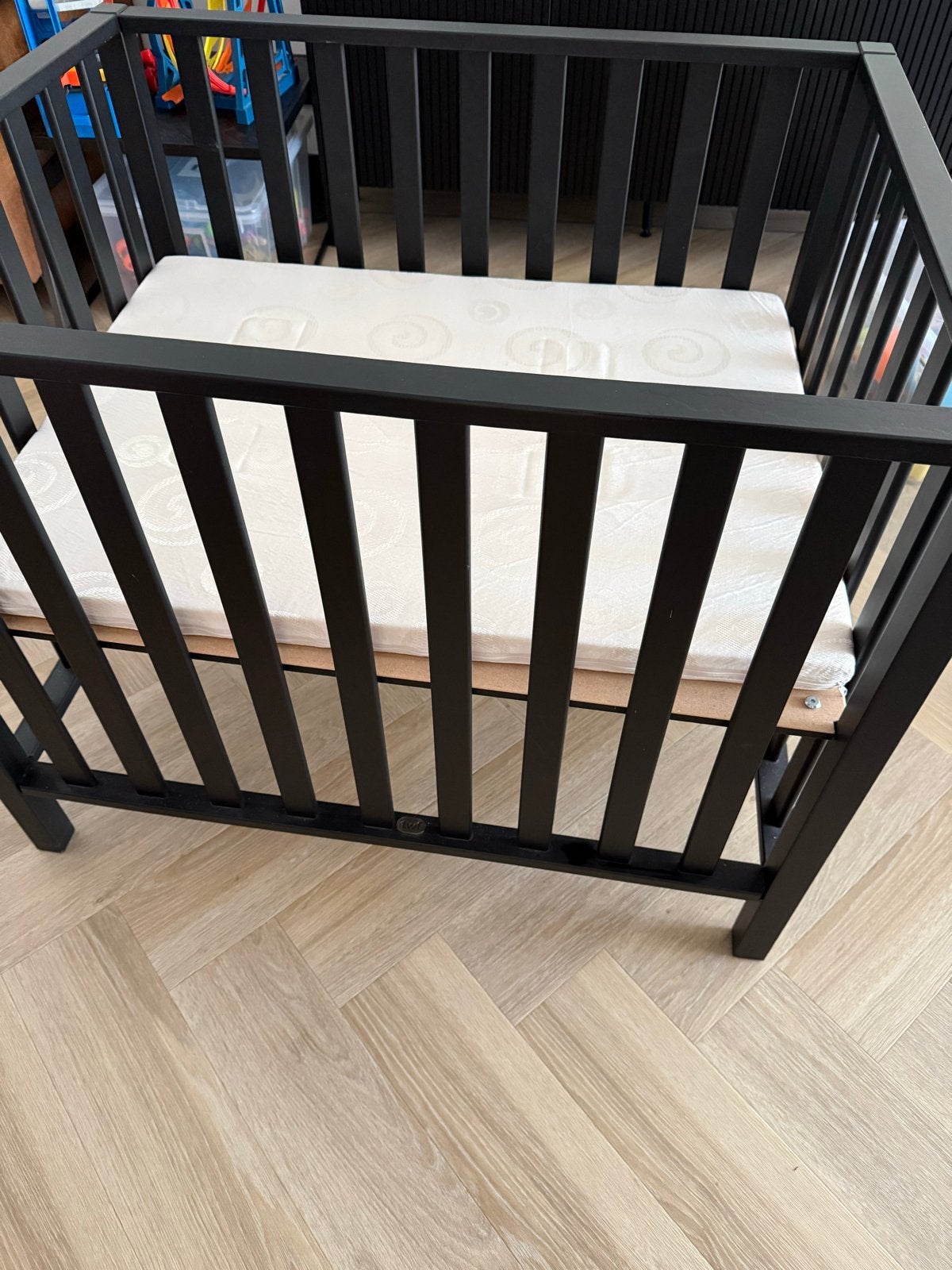 Gedemonteerde TWF Box incl Puck matrasje, Kinderen en Baby's, Boxen, Gebruikt, Vierkant, In hoogte verstelbaar, Boxkleed, Ophalen