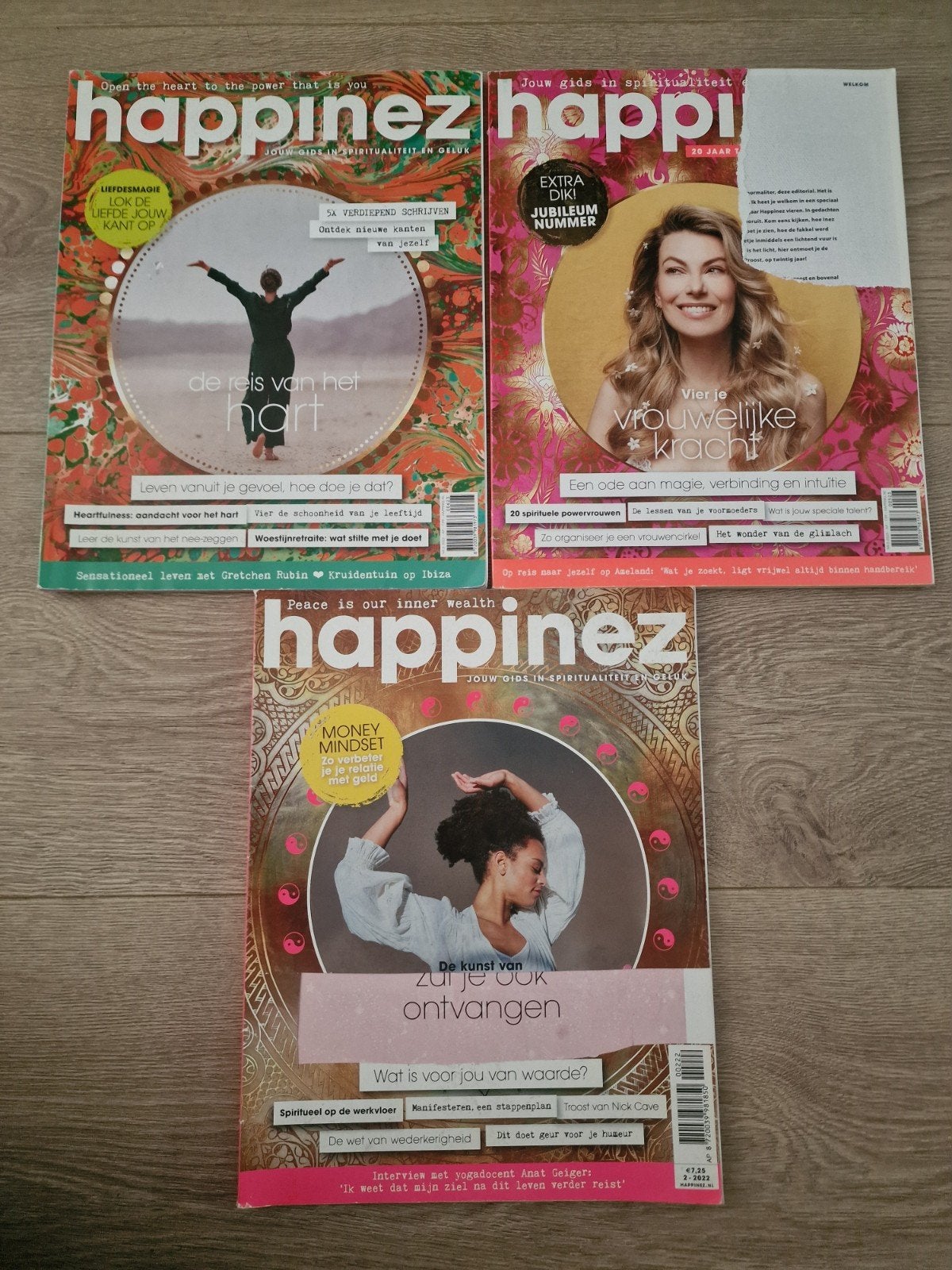 3 Happinez uit 2022 en 2023; perfect voor vision/ mood board, Ophalen of Verzenden, Gelezen, Lichaam en Geest