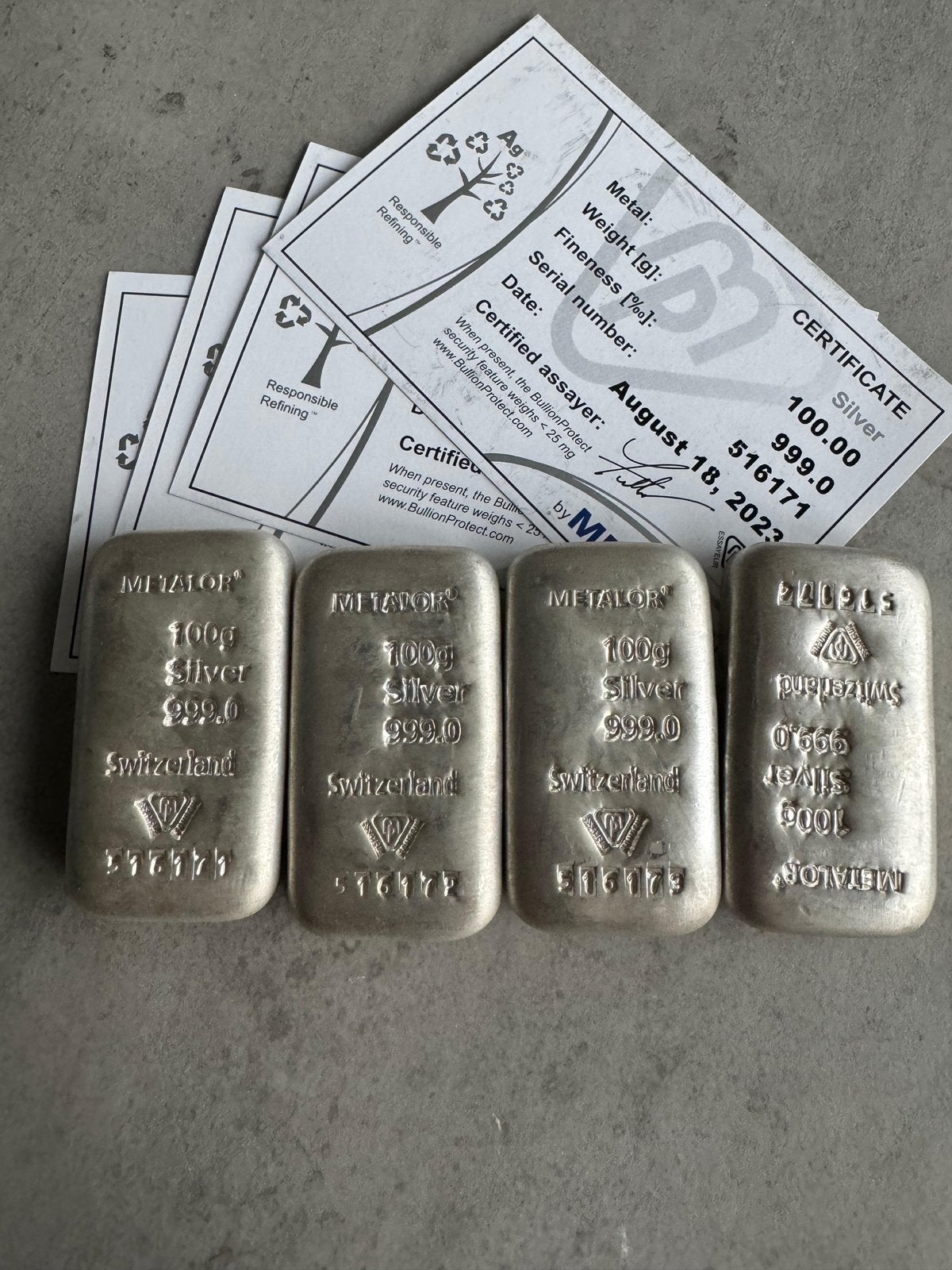 Metalor 100g Zilveren Baren 999 Fijn Zilver, Ophalen of Verzenden, Zilver