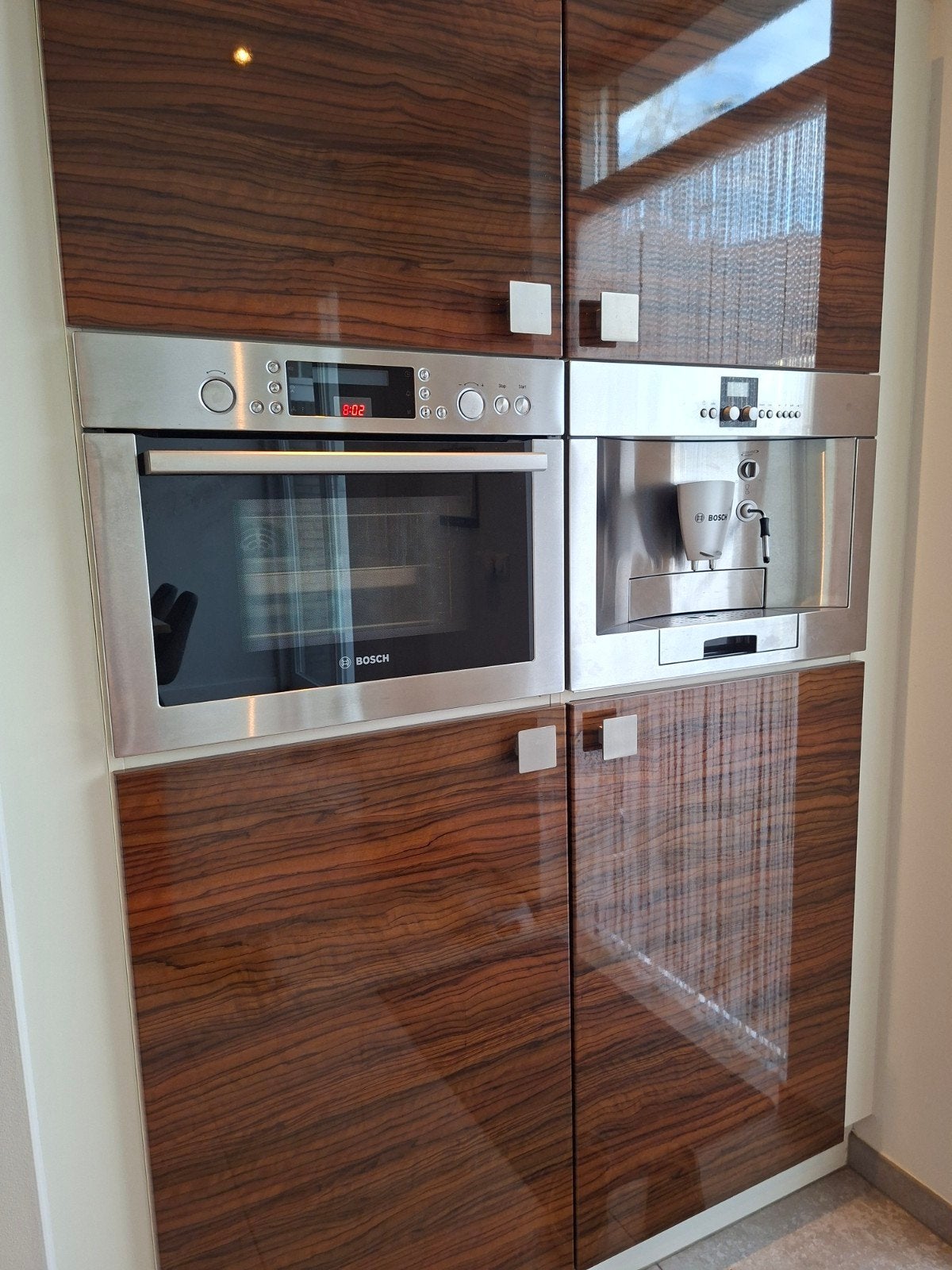 Bosch RVS Keukenset: Koffiemachine + Stoom/Heteluchtoven, Ophalen, Gebruikt