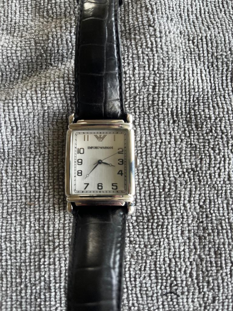 Horloge Armani, Overige merken, Verzenden, Zilver, Leer