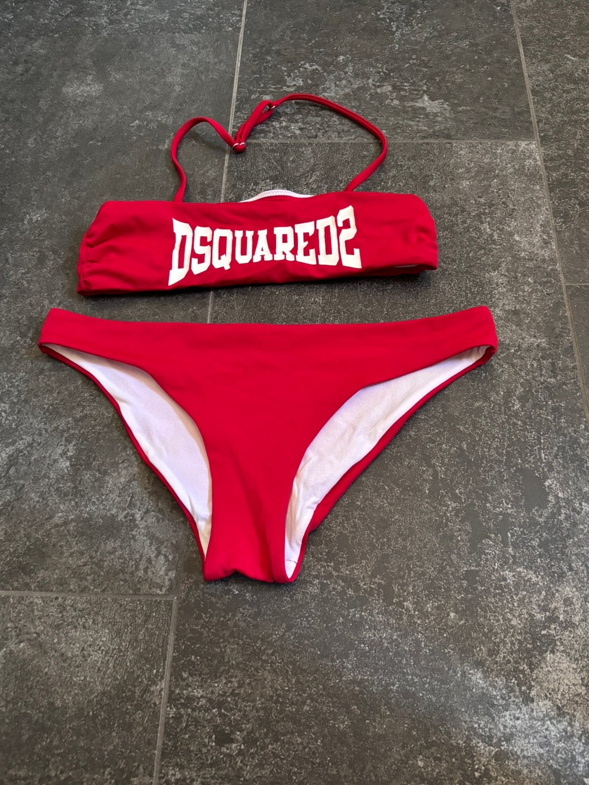 Dsquared2 bikini orgineel maat 164, Mi, Zo goed als nieuw, Mi, Rood