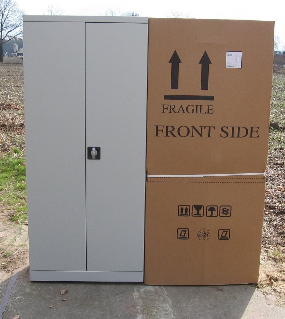 NIEUWE draaideurkast kantoorkast ijzeren metalen kast H180cm, Kantoor kast, Nieuw, Met slot, Metaal