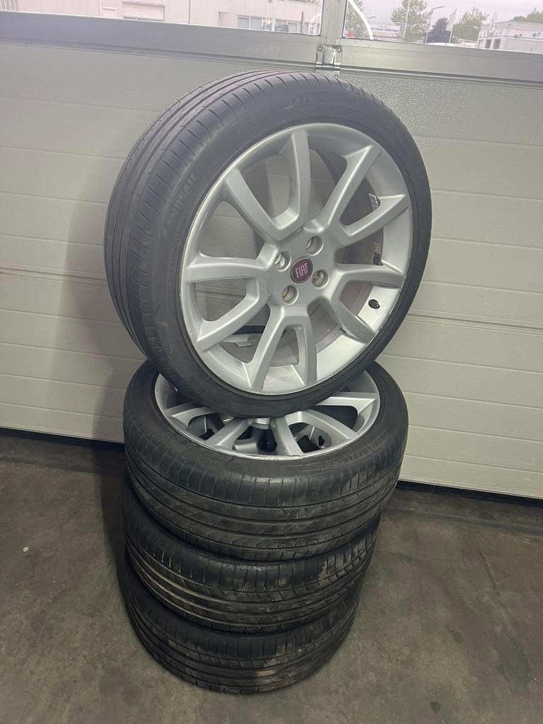 Fiat velgen steekmaat 4 keer 100 met banden, Ophalen, 18 inch, Gebruikt, Banden en Velgen
