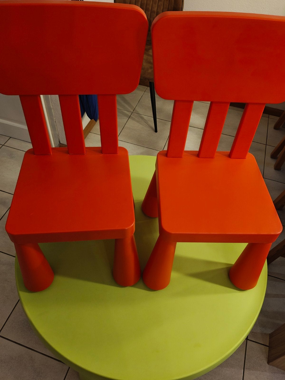 IKEA Mammut kindertafel en 2 stoelen, Ophalen, Gebruikt, Tafel(s) en Stoel(en)